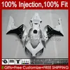 Carénages de moulage par injection pour HONDA CBR 1000 RR CC Argent blanc blk 1000RR CBR1000RR 06 07 Corps 59No.69 100% Fit CBR1000 RR 1000CC 2006 2007 CBR1000-RR 06-07 Kit de carrosserie OEM