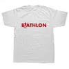 T-shirts pour hommes T-shirts pour hommes Mode Hiver Biathlon Hommes À Manches Courtes Coton Cool Shoot T-shirt Camisetas Tops Vêtements