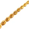 Kvinnors 24K guldplatta ihålig droppe charm armband njgb007 mode klocka spänne gul guldpläterad armband