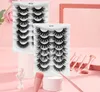 Neueste 7pairs 8D FLUFFY Falsche Wimpern Gemischte Stile Dramatische Dicke Wimpern Handgemachte DIY Gefälschte Wimpern Verlängerung Make-Up-Tool