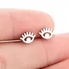 2021 Trendy Türkische Böse Augen Ohrringe Modeschmuck Silber Gold Edelstahl Stud Ohrring für Frauen Männer Schmuck Großhandel