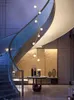 Esthétique boule de verre lustre lampes duplex appartement escalier lustres hôtel de luxe villa hall plafond suspendu lumière