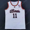 Illinois Fighting Illini Basketball Jersey NCAA College Ayo Dosunmu Kofi Cockburn Trent Frazier Williams Andre Curbelo Hawkins Omar Payne Bezhanishvili Nunn