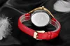 Kobiety Zegarki Marka Crrju Moda Kwarcowy Zegarek Zegarek Damski Relojes Mujer Sukienka Damska Watch Biznes Czerwone Skórzane Wristwatches 210517