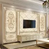 Carta da parati personalizzata 3D European Art Art Marble Mural Soggiorno TV Divano Camera da letto Decorazione di lusso Decor Pittura Impermeabile