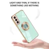 Magnetic Kickstand Shockproof Phone Cases For Samsung S20 FE S21 S20 Plus Note 20 10 9 Ring Holder Soft Plating Cover