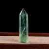 Natuurlijke Ruwe Stone Arts Ornamenten Groene Fluoriet Minerale Healing Wands Reiki Hexagonal Ability Quartz Kolom Kleur Fluorited Pijler Crystal Point