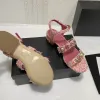 Kvinnor mode klassisk premium märke klänning skor sandaler toppkvalitet sexig dam sommar ny stil sko tre färger storlek: 35-40