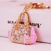 Bling Bling Crystal Handbage Bling Holder Holder Metal Key Chain Мода Сумка Ключ Charm Bay Auto Подвеска Подарок