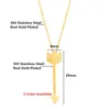 Locka Sell Vertical Arrow Pendant Halsband Moderna kvinnor smycken Justerbar rostfritt stålkedja Collier Chokers