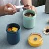 Portable Breakfast Cup Multifunction Oatmeal Cereal PP Material Nut Yogurt Snack Cups Microwave with Lid Spoon Mugs