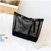 Shopping Bags Shopper Bag Transparent Beach Tote Summer Designer Large Capacity Shoulder HandBags With Chains