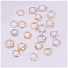 Clear Zircon Nose Ring Creative Micro Set Nose Nail Round Ear Bone Body Piercing Jewelry 20G Whole Septum Ring Copper CZ Gem9190145