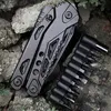 Couteau multitool16 en 1 pinces multiples manteaux de poche avec tournevis d'ouvreur de bouteilles, etc.