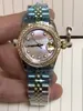 Donna guarda ad alta qualità orologio da polso meccanico movimenti automatici in acciaio inossidabile orologi da 36 mm diamanti di vetro hardlex be260j