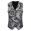 Paisley Vest Men Double Breasted Slim Fit Waistcoat Mens Wedding Party Dress Vests Male Nightclub Singer Prom Costume Homme 2XL 210522