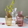 Nordic Glass Vase Decoration Home Jaraleramy Decorativos Moderno Roślin Hydroponika Wazony Przezroczysty Kwiat Pot Vaso Planta Biurko Sadzarki Po