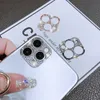 Étuis de protection de caméra arrière résistants aux rayures pour objectif brillant Bling Diamond pour iPhone 13 12 Mini 11 Pro Max sans emballage de vente au détail