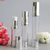 15 ml 20 ml 30 ml Vide Argent Vide Rechargeable Lotion Bouteilles Airless Pompe Échantillon Bouteille Maquillage Outils pour Voyage Ensemble 10 pcs/lotgoods