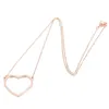 Love Heart Hanglagend ketting vrouwen roestvrij stalen kettingen ketting moeder's day verjaardag cadeau mode sieraden wil en zand zilvergoud