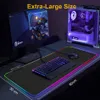 RGB Gaming Podkładka pod mysz Duża podkładka pod mysz Gamer Big Mouse Mat Computer Mousepad LED Podświetlenie Powierzchnia Księżyca Pad Klawiatura Mata Nowy