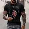 الفاخرة Tshirts 3D Digital Print Tshirt Men039S Round Neck Fashion Masn