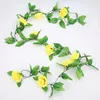 Decorative Flowers & Wreaths 250CM lot Silk Roses Ivy Vine With Green Leaves For Home Wedding Decoration Fake Leaf Diy Hanging Gar261J