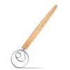 NewStainless Steel Egg Beater 13 tum DIY Bread Deg Tool Bakning Tillbehör Dansk Dough Whisk Stick Gadgets Oak Trähandtag RRE11091