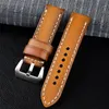 Cinturini per orologi Cinturino in pelle lucidata a mano Bracciale stile retrò da 24 mm spesso adatto per PAM111 441
