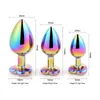 Brinquedos anal 3 pcs/set metal plug sexo para mulheres produtos adultos buplug colorfol steel vibrador