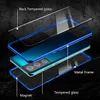 Magnetic Adsorption Metal Frame Case Front and Back Tempered Glass Full Screen Coverage for Samsung Galaxy S10 PLUS S20 ULTRA NOTE 20 ULTRA