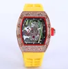 2021 3A Skull sport Watches diamond men women Quartz Watches Fashion Watch dial inlaid drill Mens Quartz Watches 16279u