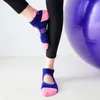 Sportsokken vrouwen backless pilates handdoek bodem ademende anti slip yoga wattenballetdans voor fitness gymsport
