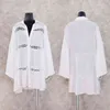 Femmes Maillot De Bain Cover Ups Mandarin Manches Kaftan Plage Tunique Robe Robe De Plage Solide Blanc Paréo Cover-ups # Q429 210420