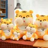 25 cm bonito tigre brinquedo de pelúcia animais macios boneca crianças presente de alta qualidade tigres desenhos animados brinquedos empoleirados presentes de aniversário