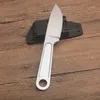 En soldes!! Couteau droit de survie D2 Satin Drop Point Blade Full Tang Couteaux à poignée en acier avec Kydex et boîte de vente au détail