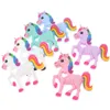 5pc Licorne Silicone Bande Dessinée Rongeur Bébé Anneau De Dentition Sans BPA Anneau De Dentition DIY Animal Teethers Collier De Qualité Alimentaire Douche Cadeau Jouets 211106