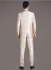Herrenanzüge Blazers Brand Klassiker Champagner Silber Farbe Hochzeit für Männer Bühnensänger Kostüm Homme Slim Fit Smoking Jacke mit Hosen