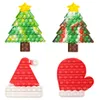 Puzzle Zabawki Push Finger Fidget Sensory Bubble Decompression Christmas Hat Drzewo Rękawica Dzieci Lęk Stres reliever Desktop Zabawki Edukacyjne