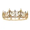 Klipy włosów Barrettes Fashion klasyczne akcesoria king barokowe okrągłe złoty stopherestone stoph crown mężczyźni i kobiety impreza