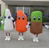 Högkvalitativ tre stil Glass Mascot Kostymer Halloween Fancy Party Dress Cartoon Character Carnival Xmas Påsk Reklam Födelsedagsfest Kostym Outfit