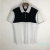 Polo Gömlek Mens T-Shirt Moda Nakış Baskı Harfler Kısa Kollu Calssic Hoodie İş Tişört Kaykay Rahat Tees M-2XL