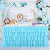 5 warstwowych tulle stół spódnica stołowa baby prysznic urodziny dekoracje bankietowe wesele dostawy domu