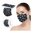 2021 New Classic One-time adult printing cartoon mask three-layer flower butterfly style Non-woven PM2.5