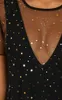 Kvinnor sexig måne stjärna sequin mesh bikini täcker baddräkt badstrand klänning sundress sarongs