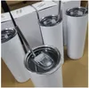 Ready to Ship wholesale Tumblers 20 oz white blank stainless steel sublimation tumblers straight USA Warehouse 25pcs/carton ss0207