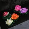 10 CM Artificielle Soie Fleur Simulation Lotus Flottant Eau Étang Lily Pour La Maison Jardin Fish Tank Piscine Décor 50 pcs