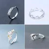 Новый дизайн CZ Star Moon Rings 2021 мода ромашка цветок с обручальным кольцом выступление ювелирных изделий хрустальные листья кольца девушки валентинки подарки G1125