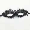 Kvinnor Masquerade Black Lace Mask, Veil Queen Eye Mask Halloween Mardi Gras Party för Sexig Lady Girl JJE10670