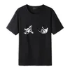 21. Najnowszy Designer Męskie Koszulki Mężczyźni Kobiety Lot Logo Tees Black White Casual Loose Fashion Street Odzież Design Tshirts Najwyższej jakości